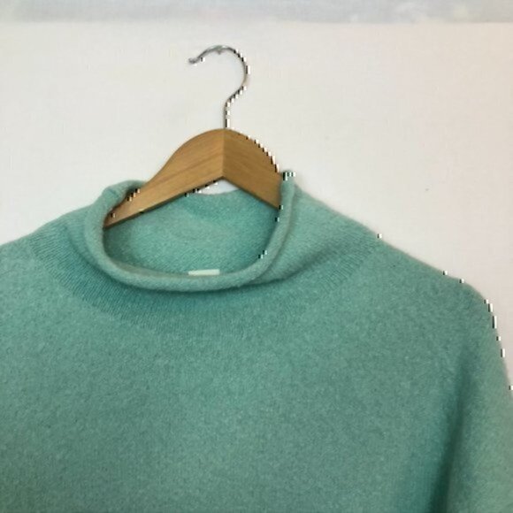 NEW NWT ADY P Pocket Roll Neck Tunic Mint Green Chunky Pullover Sweater Medium - Picture 5 of 10